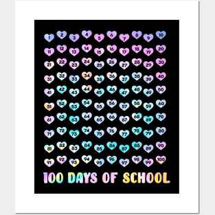 100Th Day Of School Teacher Tie Dye100 Days Math Numbers Posters and Art